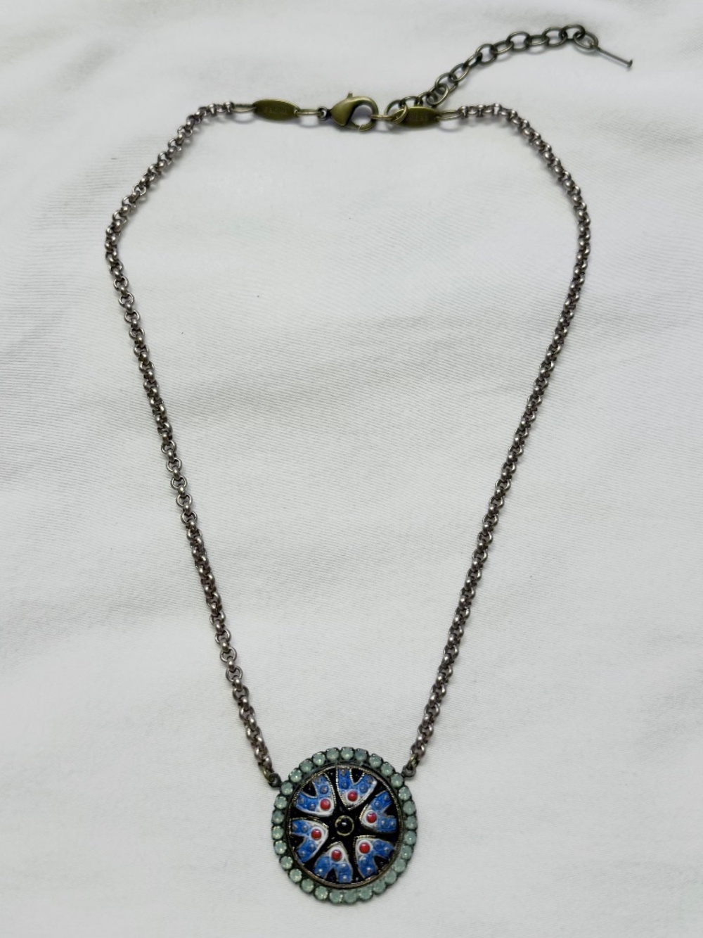 Sabika Starshine Mosaic Medallion Pendant Necklace